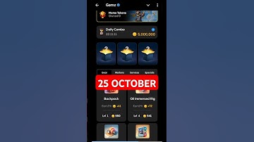 Gemz Daily Combo Today 25 October | Daily Combo Today #gemz #combo #airdrop