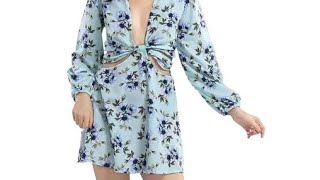 Blue & White Floral Fit & Flare Mini Dress | Floral Dresses Online  #dressesonline #floraldress