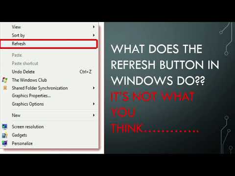 What does the refresh button in windows actually do?? It's not what you think..