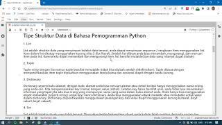 Struktur Data  Tipe Data List di Python
