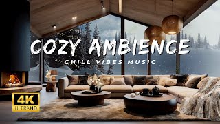 COZY Winter Ambience With Relaxing Jazz Piano | Music for Working and Study