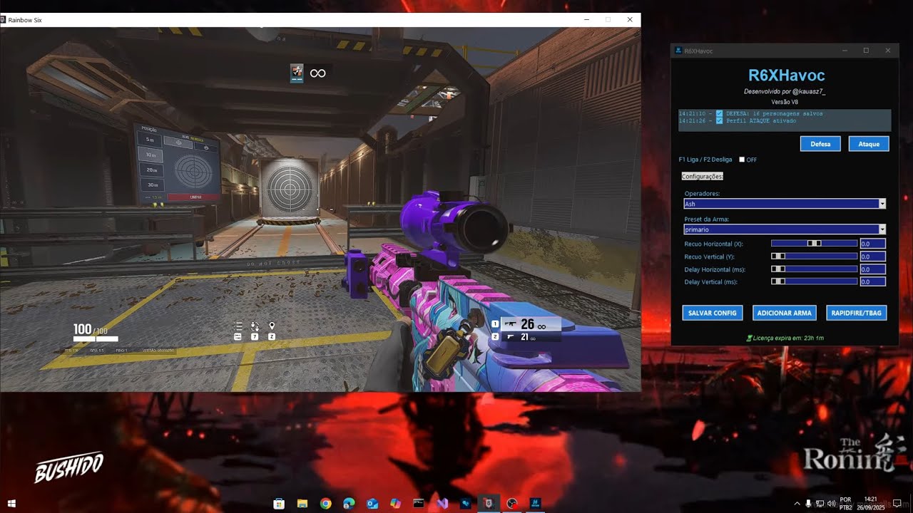 Domine o R6 com nosso Macro No-Recoil, Rapidfire, T-Bag e muito mais!