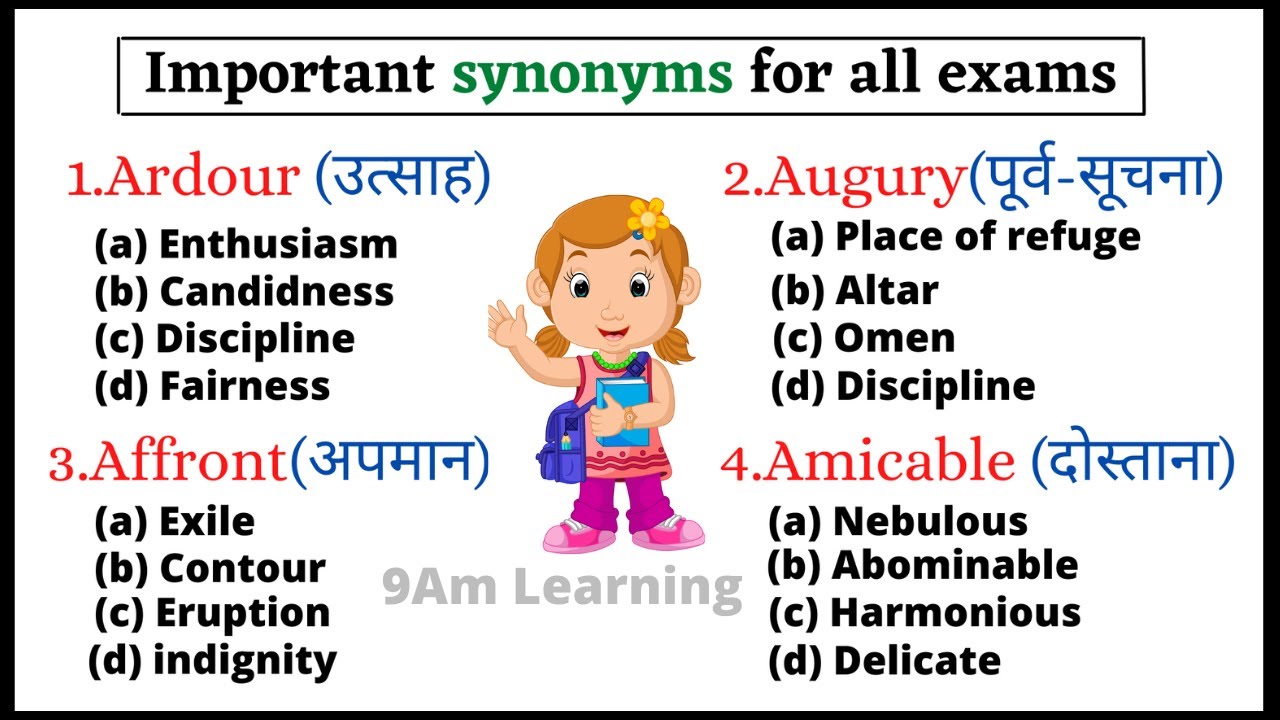 Important Synonyms for All Competitive Exams Synonyms in English