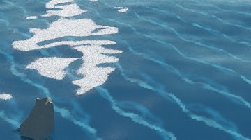 [Blender] Pixel Ocean and Low Poly Frog