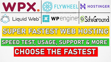 Fastest Web Hosting in the World - Speed Test, Demo, & Full Details - Choose The Fastest