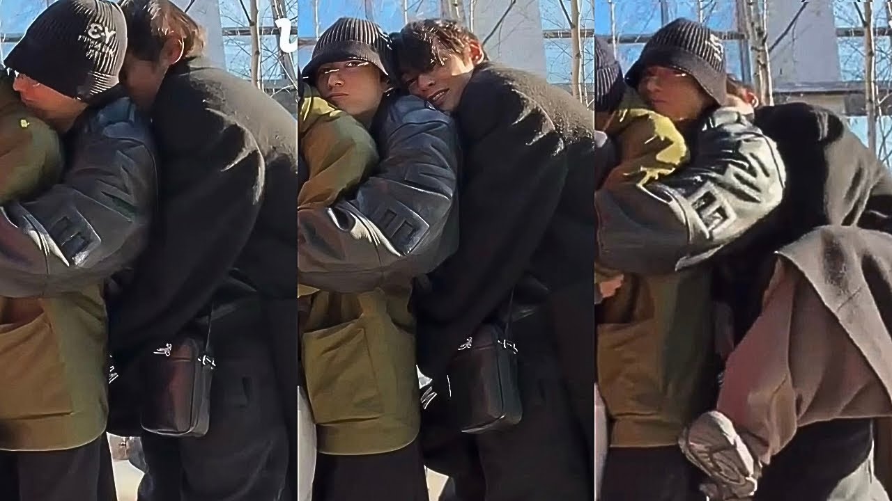 Тэхён крепко обнимали Чонгука и выглядели мило друг на друга.