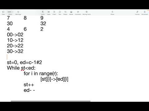 mirror image of a matrix inplace
