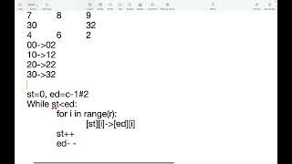 mirror image of a matrix inplace