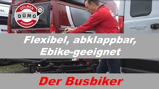 Der BusBiker. Der flexible Fahrradträger für den Kastenwagen.