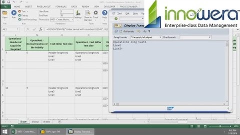 IW31 - Create Maintenance Order with Long Texts and Attachment From Excel