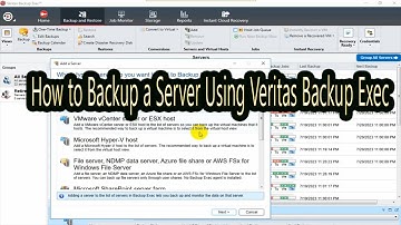 How to Backup a Server Using Veritas Backup Exec