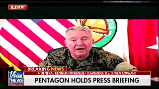 Pentagon holds press briefing of the AirStrikes on Afghanistan