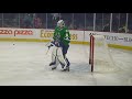 Abbotsford canucks goalie collin delia warms up 111622