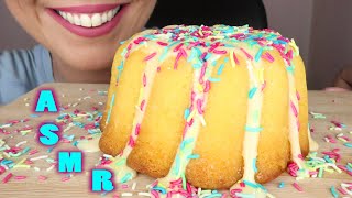 ASMR: WHITE CHOCOLATE MOLTEN LEMON CAKE WITH SPRINKLES 🍰 | No Talking Mukbang | Real Eating Sounds