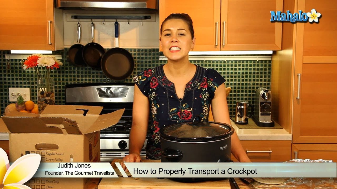 Easy Tip for Transporting Food in a Slow Cooker Without a Locking Lid