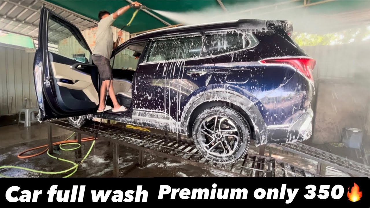 CAR KO FULL WASH KIYA HAI HAM NE POLISH KE SATH 🔥🚗