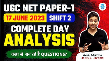 UGC NET 2023 Exam Analysis | UGC NET Paper-1 Analysis by Aditi Mam | JRFAdda