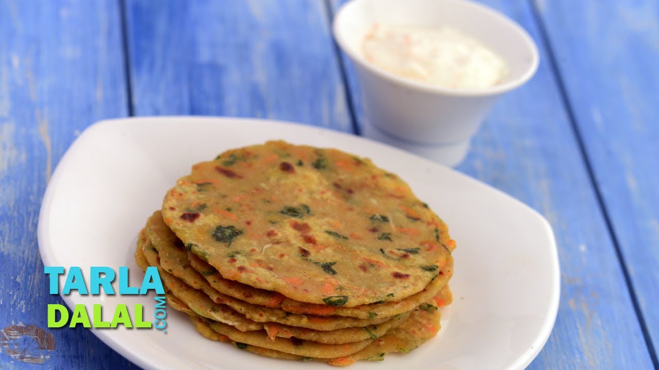 वेजिटेबल पराठे (Vegetable Parathas (Healthy kids Recipe) by Tarla Dalal