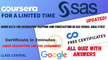 Using Data for Geographic Mapping and Forecasting in SAS Visual Analytics,(week-1-2) All Quiz Answer