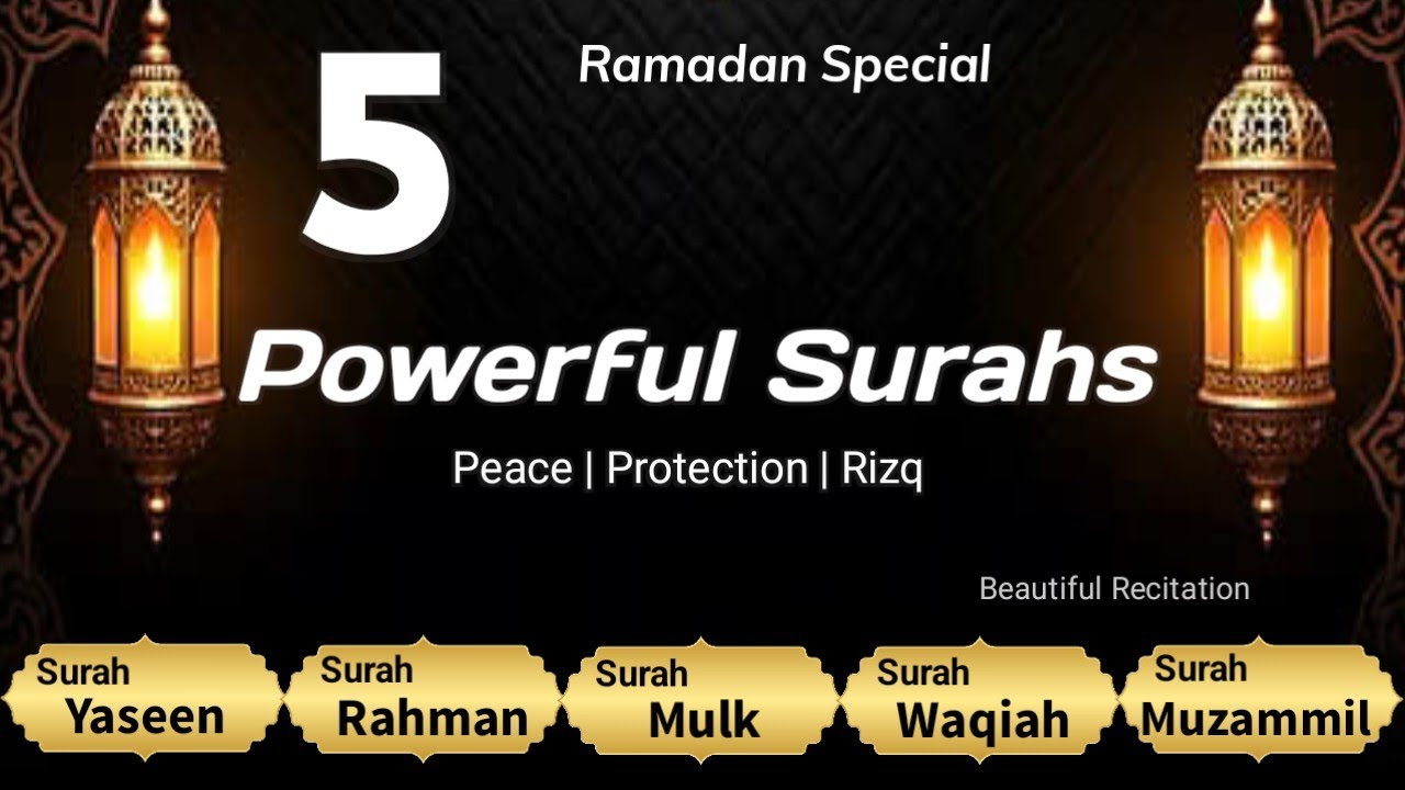 Ramadan Special 5 Surahs Tilawat | Heart Touching Quran Recitation |5 Most Powerful Surahs for Peace