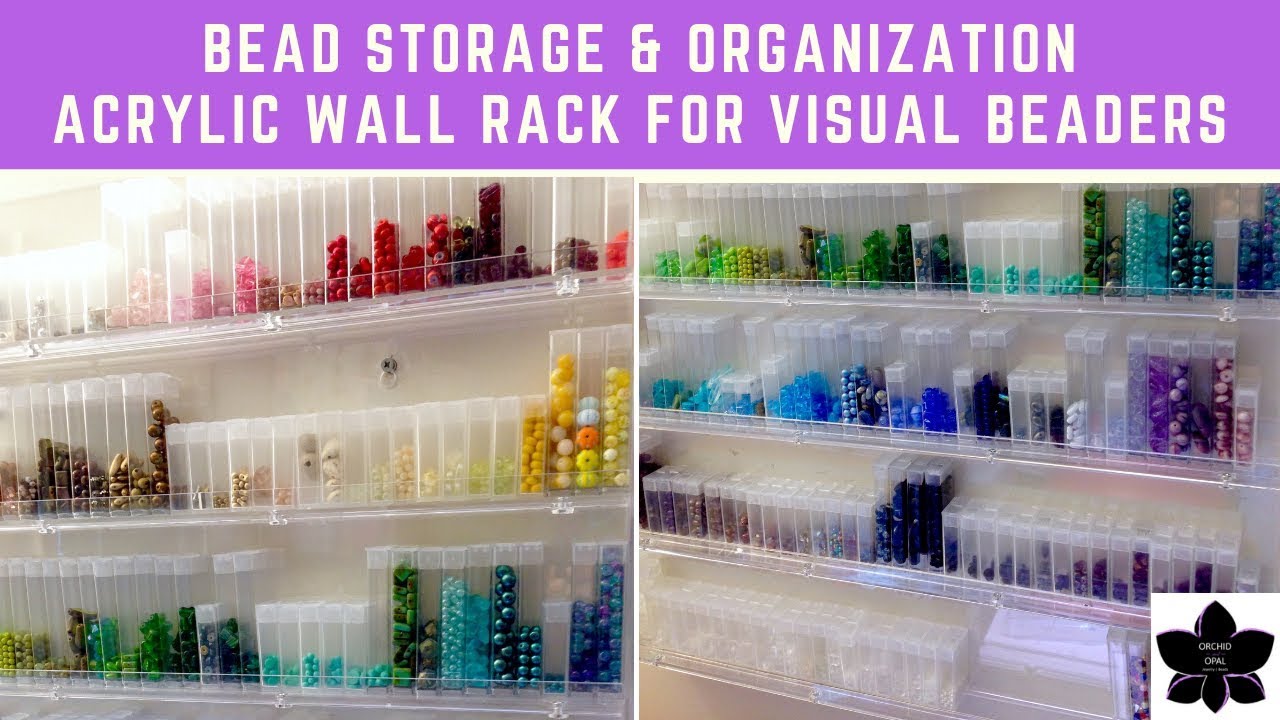 Acrylic Wall Rack for Visual Beaders, Bead and Jewelry Storage Organization