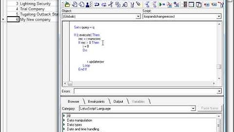 A loop in lotus script