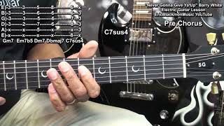 NEVER GONNA GIVE YA UP Barry White Guitar Lesson @EricBlackmonGuitar