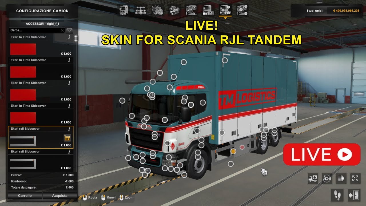 Yellow Rjl Skin Editable 🔴 | ETS2 LIVE | EDIT SKIN FOR SCANIA RJL TANDEM EKERI - YouTube