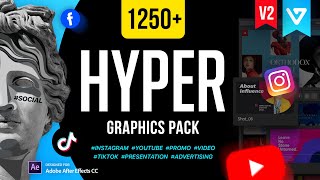HYPER V2 - Graphics Pack  for After Effects | FREE Extension