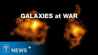 Astronomers Observe Pair of Galaxies in Deep-Space Battle
https://scitechdaily.com/quasar-powered-galaxy-attack-revealed-in-stunning-detail/
Astronomers have witnessed a violent galactic merger in deep space. Like a ‘cosmic joust’, one galaxy is piercing another with a cone of intense radiation.
The results of their analysis, using both ESO’s Very Large Telescope (VLT) and the Atacama Large Millimeter/submillimeter Array (ALMA), show that this radiation is disrupting the gas and dust within the other galaxy.
Credit: ESO
Directed by: Angelos Tsaousis and Martin Wallner
Editing: Angelos Tsaousis
Web and technical support: Raquel Yumi Shida and E. Arango
Written by: Amy Briggs and Sean Bromilow
Music: Stellardrone - Twilight
Footage and photos: ESO / Luis Calçada, Cristoph Malin (christophmalin.com),
Martin Kornmesser, Angelos Tsaousis, Babak Tafreshi (https://twanight.org/), Jose Porte,
ALMA (ESO/NAOJ/NRAO)/S. Balashev and P. Noterdaeme et al.
Scientific consultant: Paola Amico, Mariya Lyubenova Astronomers Observe Pair of Galaxies in Deep-Space Battle