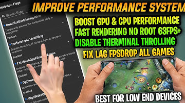 Improve Performance Boost CPU & GPU Rendering | Android System Webview
