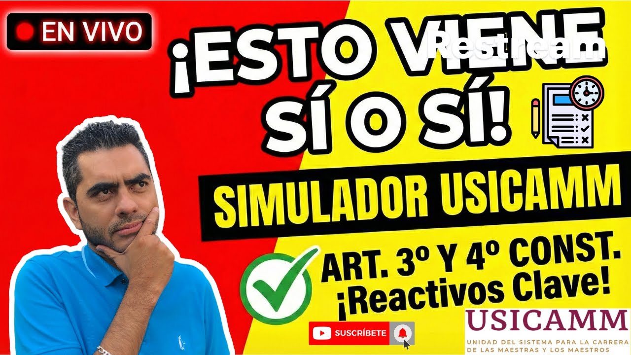 🚨¡URGENTE! Simulador USICAMM: Domina el Art. 3 o REPRUEBAS (Reactivos Reales) Principios filosóficos
