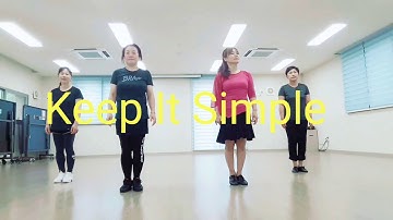 Keep It Simple drmo & walkthrough line dance(Maggie Gallagher)