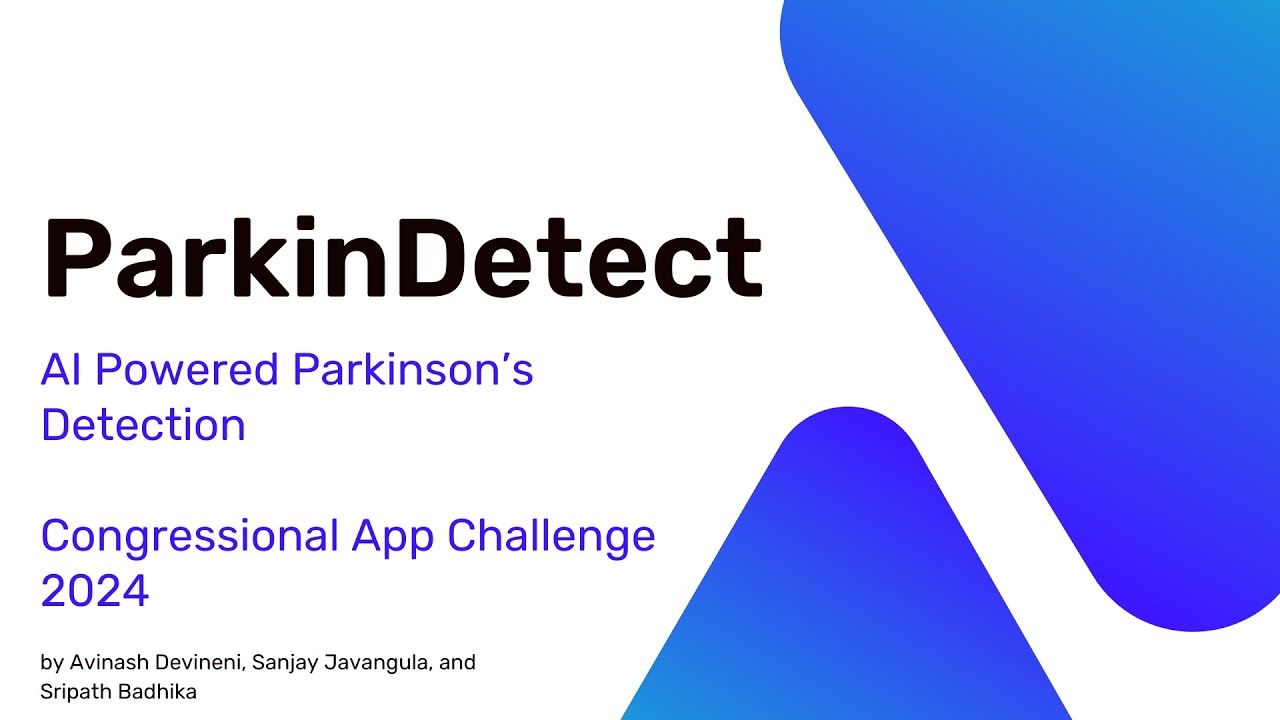 ParkinDetect - Congressional App Challenge 2024 - YouTube