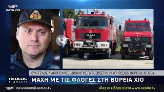 Συναγερμός στη Χίο για φωτιά κοντά στο ορειβατικό καταφύγιο στο Βίκι