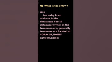 #shorts What is tns entry ? interview question