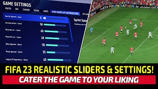 [TTB] FIFA 23 REALISTIC SLIDERS &amp; BEST SETTINGS! - FULL MANUAL RECOMMENDED! - USE THIS AS A BASE 😉