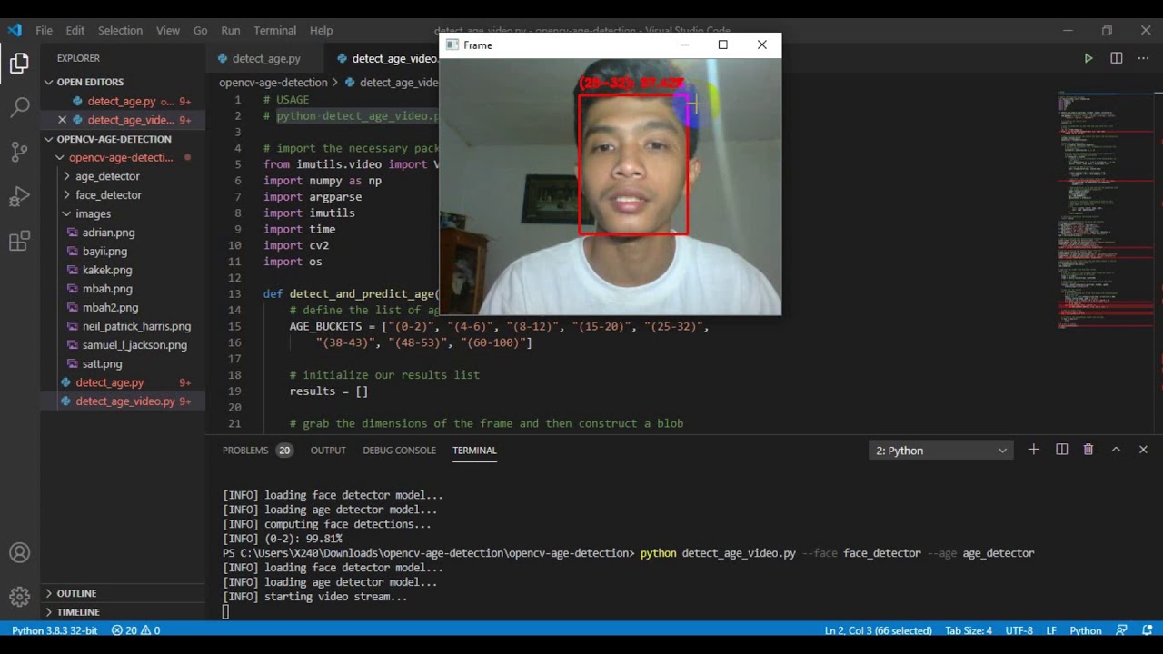 UAS COMVIS - OpenCV Age Detection with Deep Learning - YouTube