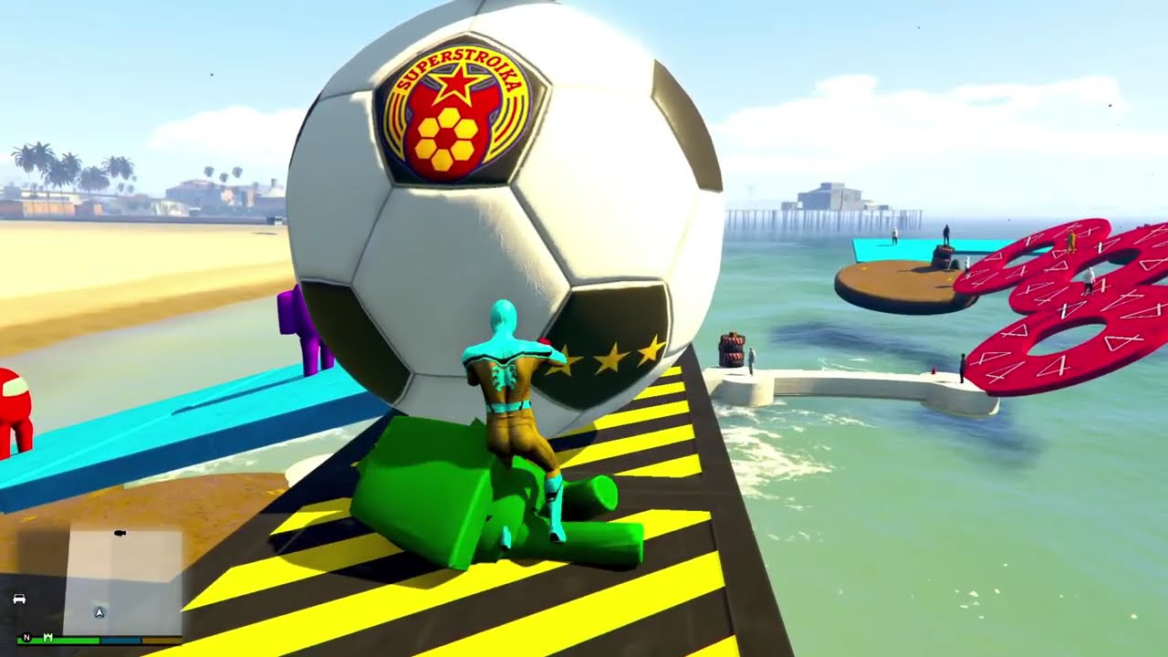 GTA 5 Funny Ragdoll Spiderman vs Blue Minion, Yellow Minion Live #66