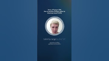 Partitionining #Postgres tables with time-based UUIDs