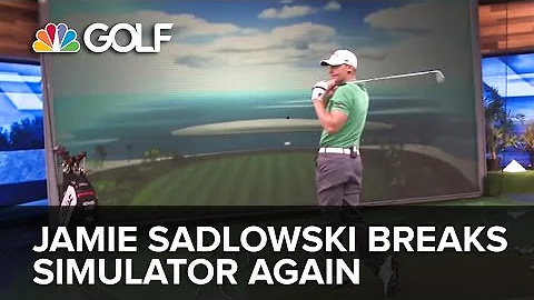 Jamie Sadlowski Breaks Golf Channel Simulator Agai...