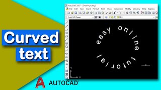 How to create Curved text or Arc text in AutoCAD