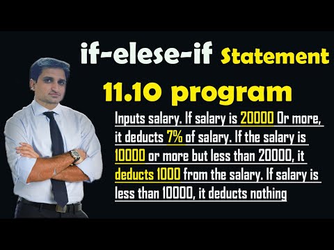 if-else-if program 11.10 | Program to Calculate net salary by given criteria