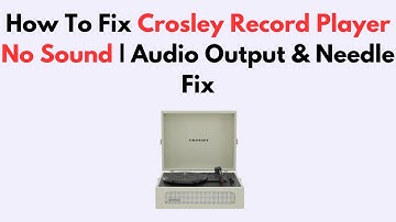 How To Fix Crosley Record Player No Sound | Audio Output & Needle Fix