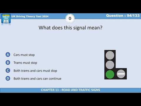 Understanding Tram Signals: Green and White Lights Explained | UK Driving Theory Test