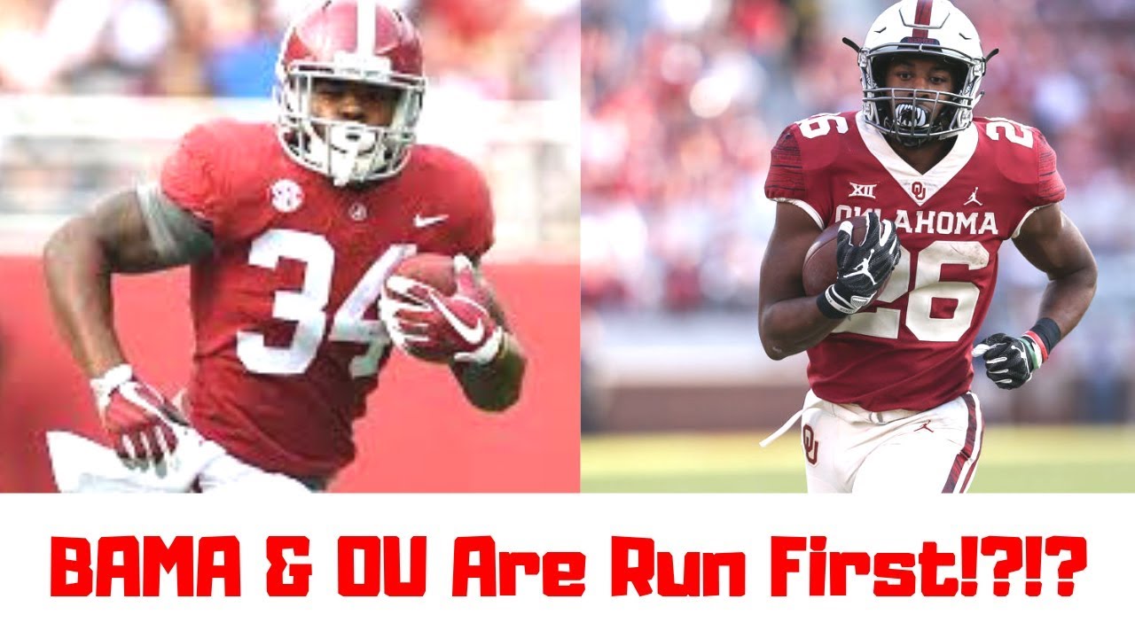 Alabama vs Oklahoma CFP 2018 Preview Pt. 3: Run Offense Comparison ...