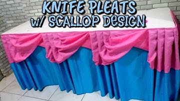 KNIFE Pleats w/ SCALLOP Design |Table Skirting Basic Pleats