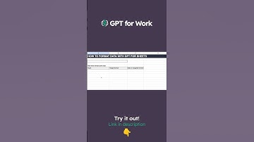 Format your Data in Sheets with ChatGPT #shorts