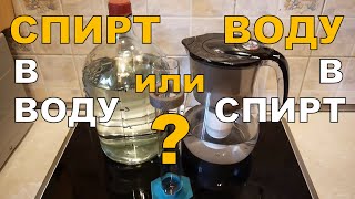 СПИРТ в воду или ВОДУ в спирт? Дегустация и ГХ анализы.