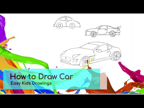 Easy Drawings for Kids | How to draw Cars| Different types of Cars | Simple and Cute drawing